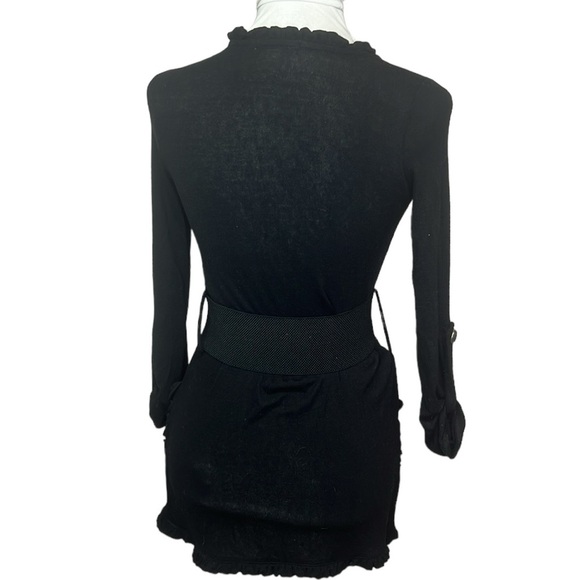 Arden B Open Belted Sweater Black - Picture 3 of 5